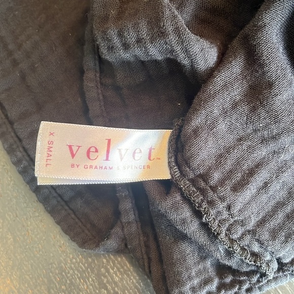 Velvet By Graham & Spencer Aggie Velour Mini Dress Black - Picture 7 of 8